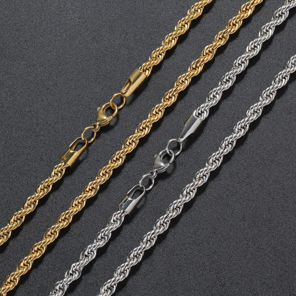 5mm 14K Gold Rope Chain