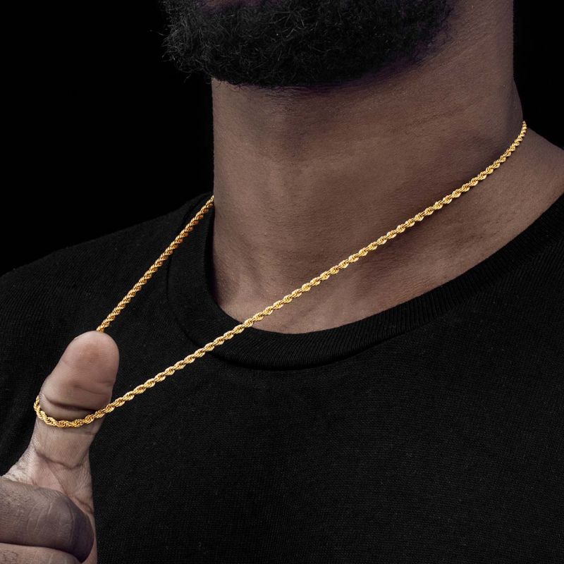 3mm 14K Gold Rope Chain